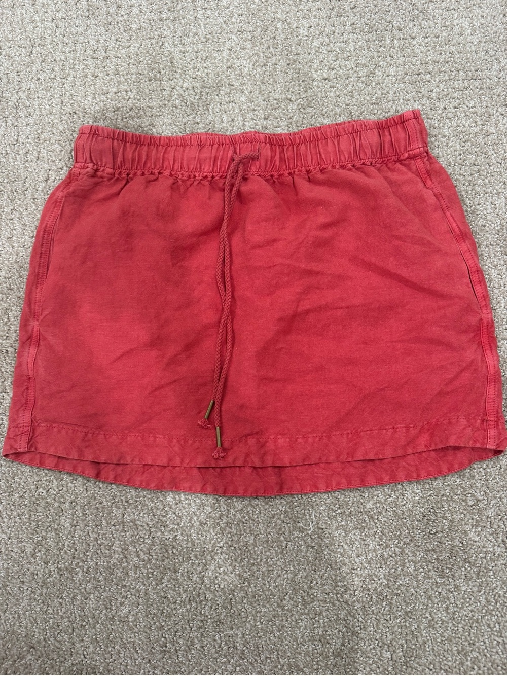 Young Fabulous & Broke Coral Red Drawstring Mini Skirt NWOT